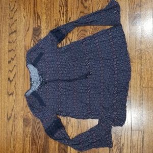 MAVI Jeans Lace up Tassel Boho Blouse